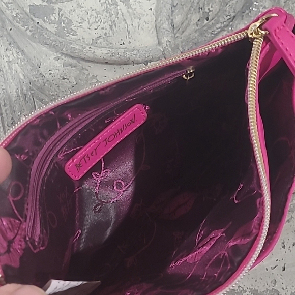 BETSEY JOHNSON PINK STUDDED CLUTCH - Picture 5 of 10